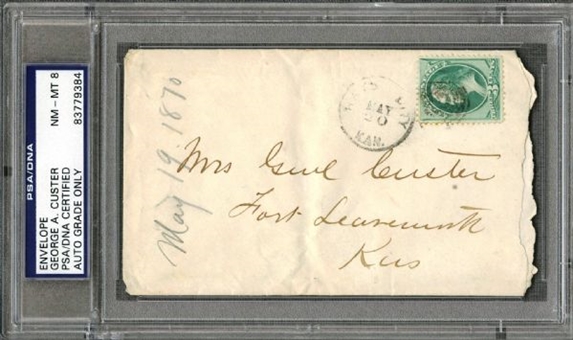 George Custer Signed Envelope Dated 1870